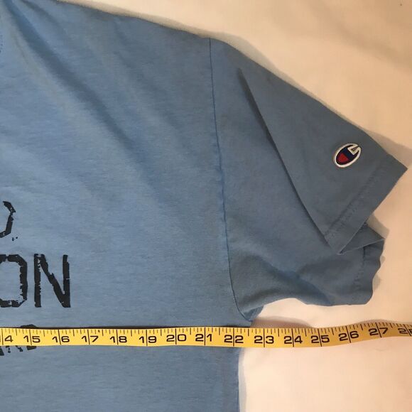 Champion Physical Ed Dept Standard Heavy Cotton Tee T Shirt Men Sz XL Blue Logo - Picture 6 of 13